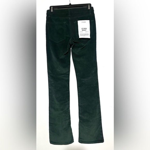 NWT Frame Le Mini Boot Pants Split Corduroy Bootcut High Rise in Pine Wash 24 - Picture 7 of 9